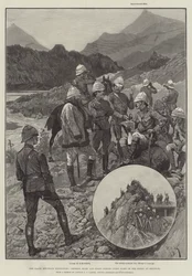 Die Schwarze Berg-Expedition, General Elles und Stab sehen den Feind zum ersten Mal bei Shringri